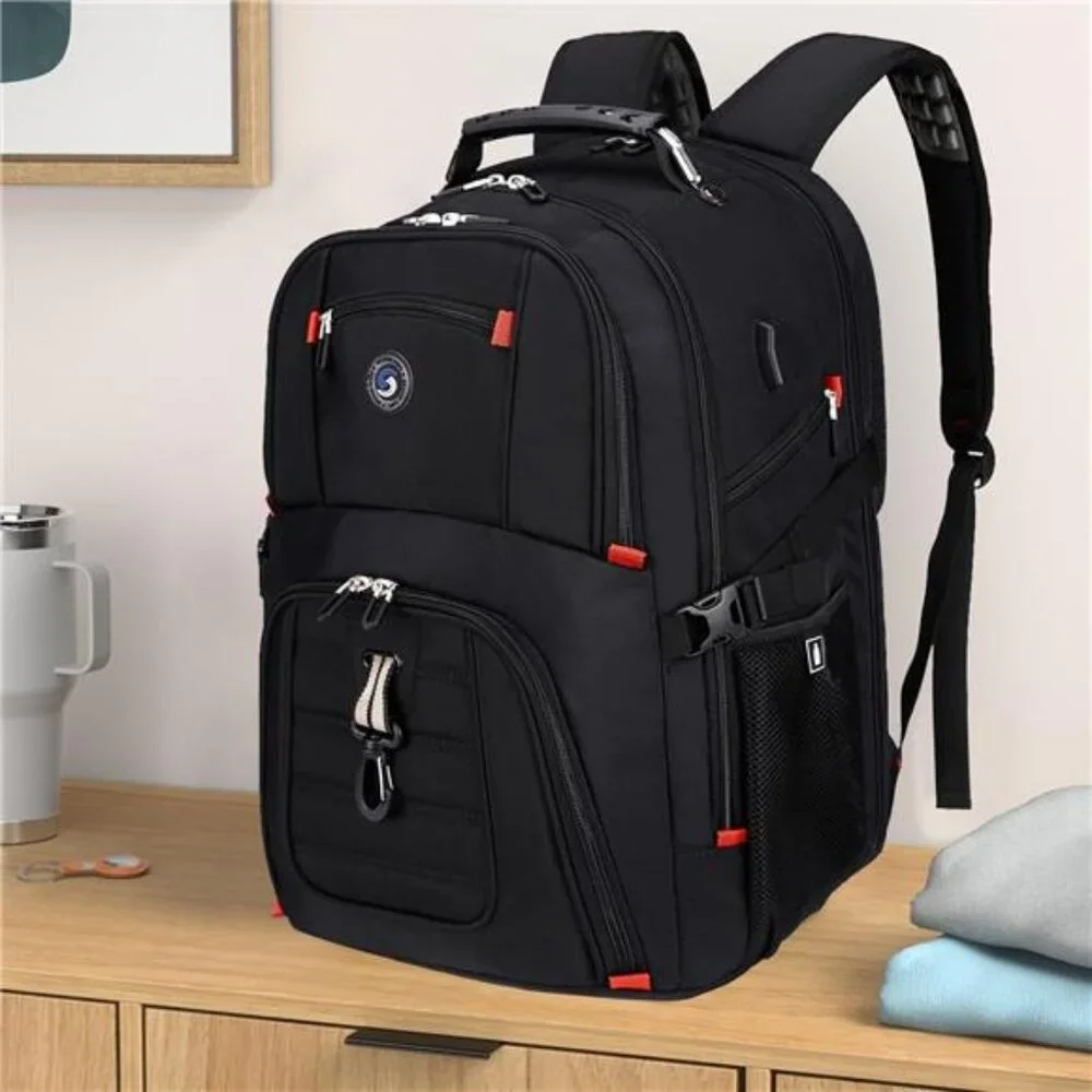 Extra Large 50L Travel Laptop Backpack with USB Charging Port, College